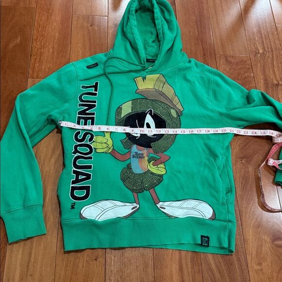 De Kryptic Space Jame Tune Squad Hoodie Green  Hoodie with Bling Blings size S - Picture 11 of 12